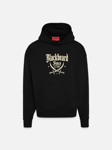Blackbeard – Pirate Legend 1718 - Hoodie- made by SPREAD - SOLID BLACK