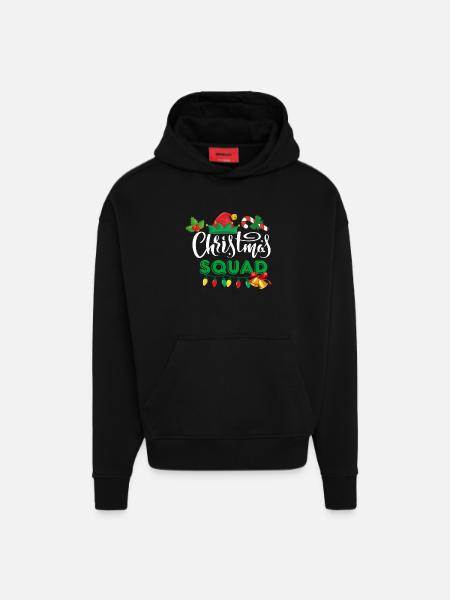 christmas squad. marry christmas - Hoodie- made by SPREAD - SOLID BLACK