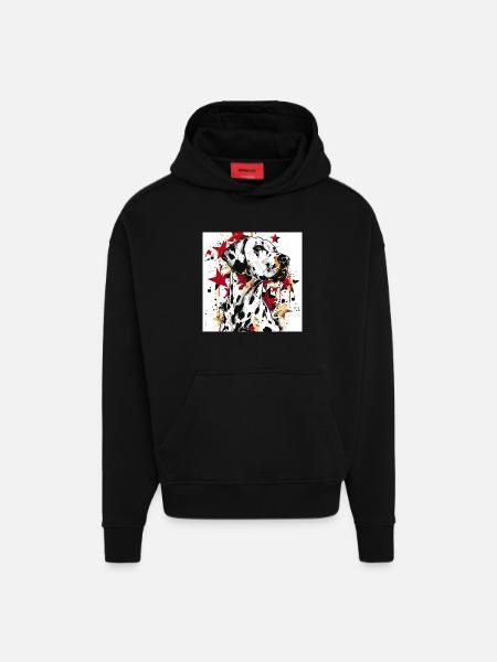 Dalmatiner Sternensplatter - Hoodie- made by SPREAD - SOLID BLACK