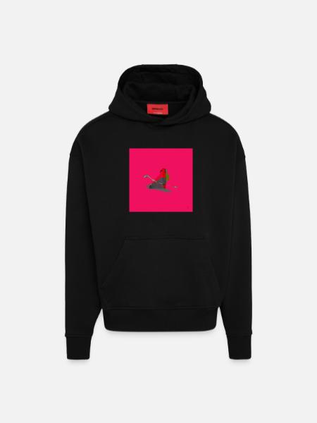 TEXTURA_DE_COLOR_#22 - Sweat à capuche bio épais oversize fabriqué en UE - SOLID BLACK