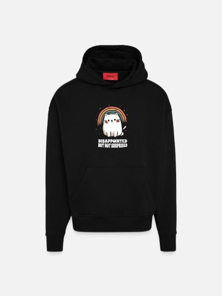 disappointed - Hoodie- made by SPREAD  - SOLID BLACK