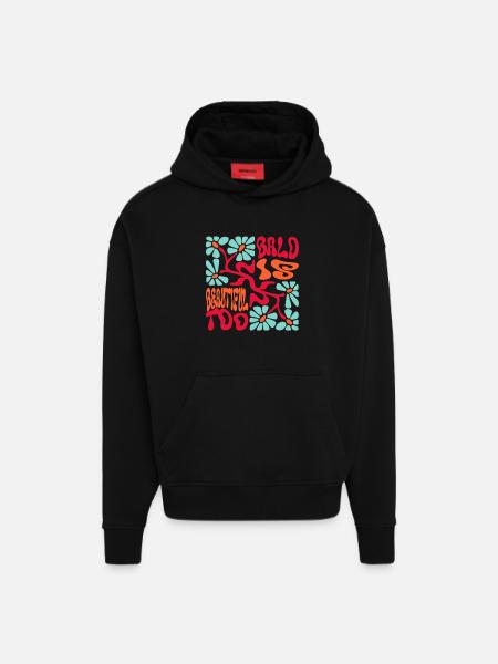 Bald is Beautiful  - Hoodie- made by SPREAD  - SOLID BLACK