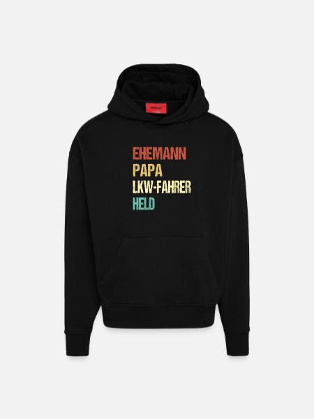 LKW Fahrer Papa - Hoodie- made by SPREAD - SOLID BLACK