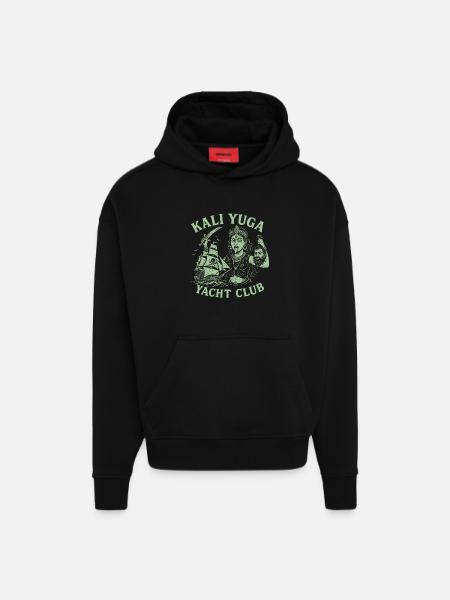 Kali Yuga Yacht Club - Hoodie- made by SPREAD - SOLID BLACK
