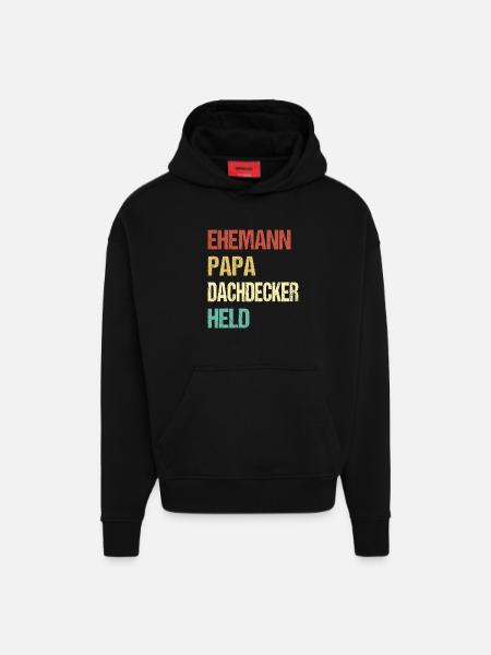 Roofer Dad - Hoodie- made by SPREAD  - SOLID BLACK
