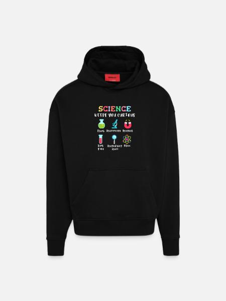 Science arouses curiosity - Hoodie- made by SPREAD - SOLID BLACK