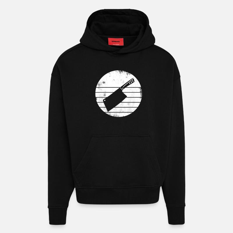 Cleaver - Hoodie- made by SPREAD  - SOLID BLACK