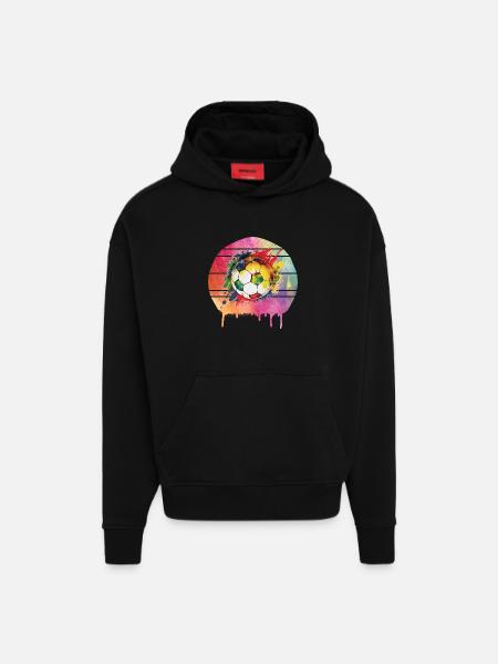 Soccer Ball - Hoodie- made by SPREAD - SOLID BLACK