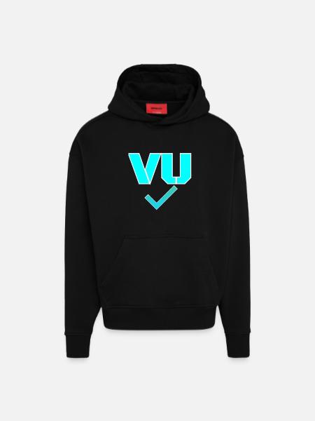 Vu - Sweat à capuche bio épais oversize fabriqué en UE - SOLID BLACK