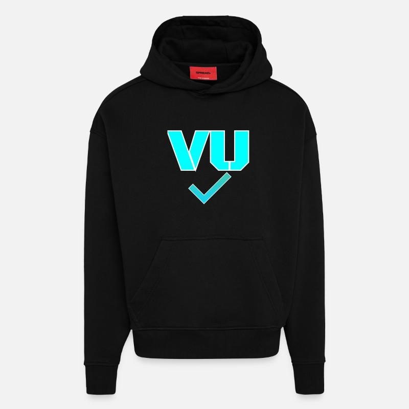 Vu - Sweat à capuche bio épais oversize fabriqué en UE - SOLID BLACK