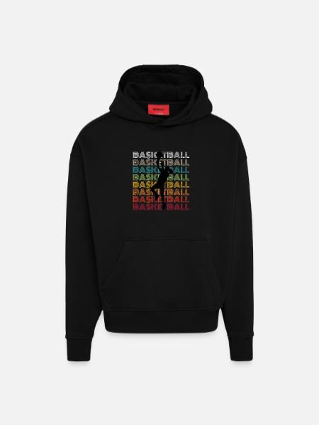 Basketball Mädchen - Hoodie- made by SPREAD - SOLID BLACK