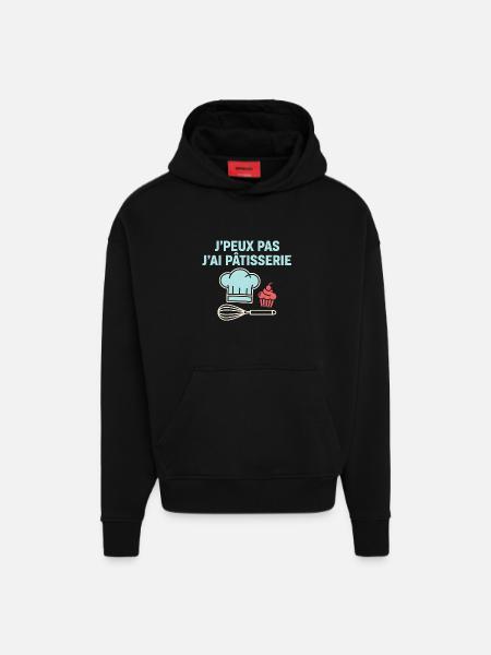 I can't I pastry - Hoodie- made by SPREAD  - SOLID BLACK