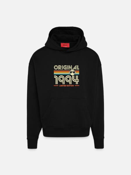 Original 1994 Retro Limited Edition - Hoodie- made by SPREAD  - SOLID BLACK