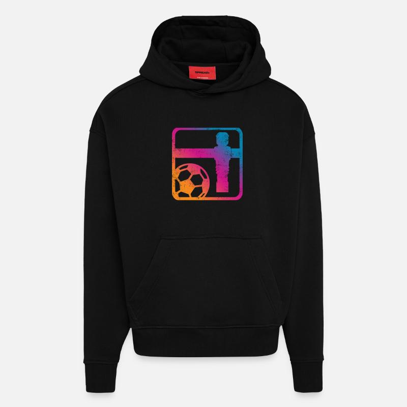 Baby-foot - Sweat à capuche bio épais oversize fabriqué en UE - SOLID BLACK