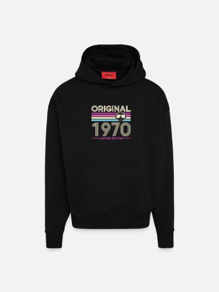 Original 1970 Retro Edition - Hoodie- made by SPREAD  - SOLID BLACK