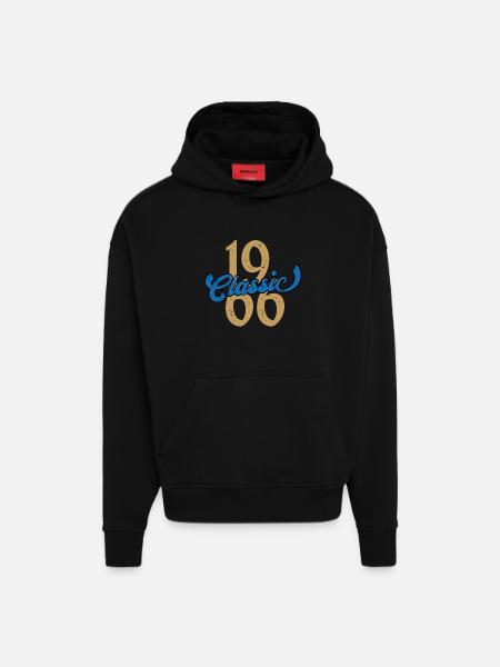 1966 Classic - Hoodie- made by SPREAD  - SOLID BLACK