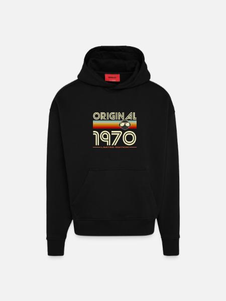 Original 1970 Retro Limited Edition - Hoodie- made by SPREAD - SOLID BLACK