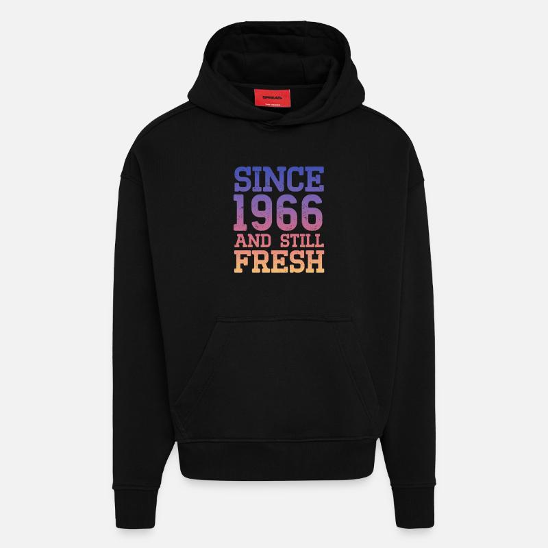 1966 60th Birthday - Hoodie- made by SPREAD  - SOLID BLACK