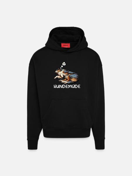Hundemüde Australian Shepherd Aussie Aussiehalter - Hoodie- made by SPREAD  - SOLID BLACK