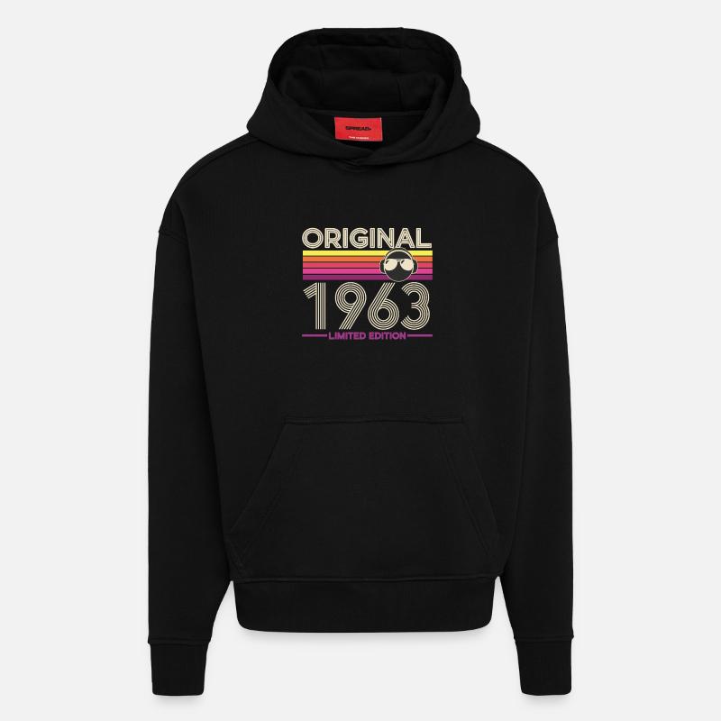 Original 1963 Limited Edition - Hoodie- made by SPREAD  - SOLID BLACK