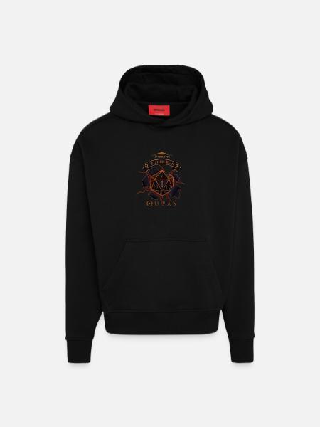 T'inquiète, j'ai un plan ! .... Ou pas ... - Sweat à capuche bio épais oversize fabriqué en UE - SOLID BLACK