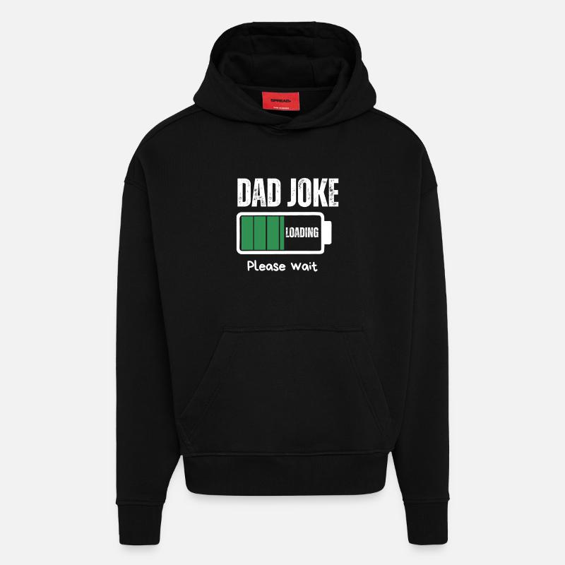 BLAGUE DE PAPA - Sweat à capuche bio épais oversize fabriqué en UE - SOLID BLACK