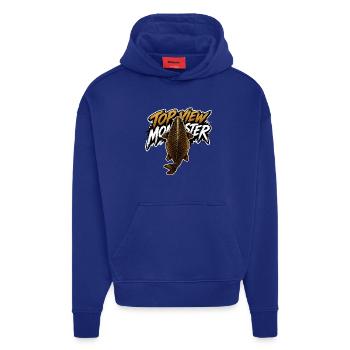 Vogelperspektive Monsterkarpfen – Kräftiges Angeldesign - Hoodie- made by SPREAD  - Iconic Blue - Vorne