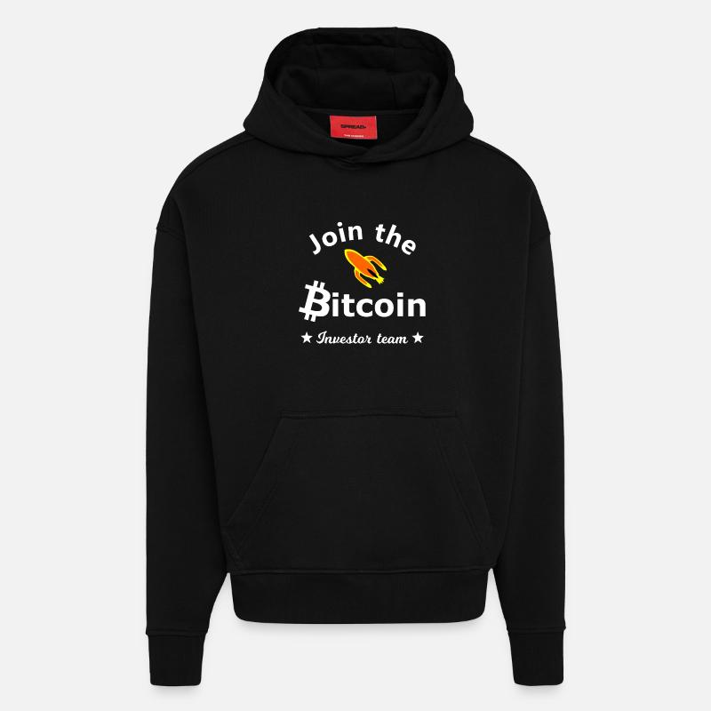 Bitcoin Investor Team - Hoodie- made by SPREAD  - SOLID BLACK