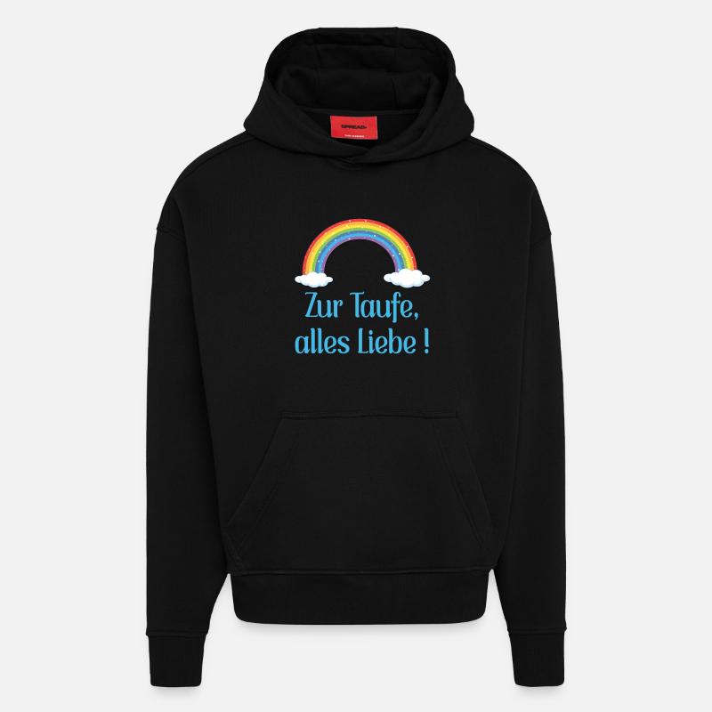 Baby Taufe Glückwünsche - Hoodie- made by SPREAD - SOLID BLACK
