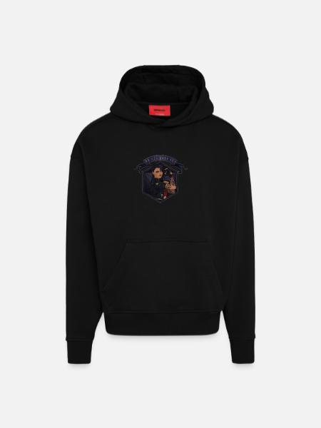 We can ROLL it! Tanned - Hoodie- made by SPREAD - SOLID BLACK