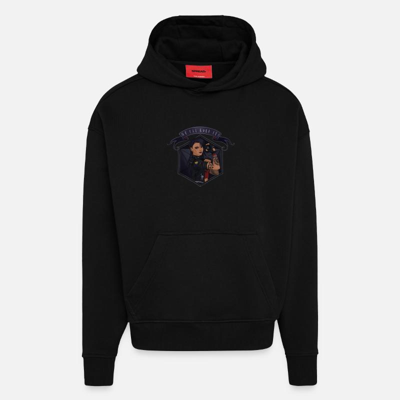 We can ROLL it! Tanned - Hoodie- made by SPREAD  - SOLID BLACK