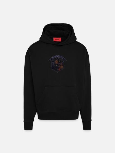 We can roll it! Black - Hoodie- made by SPREAD  - SOLID BLACK