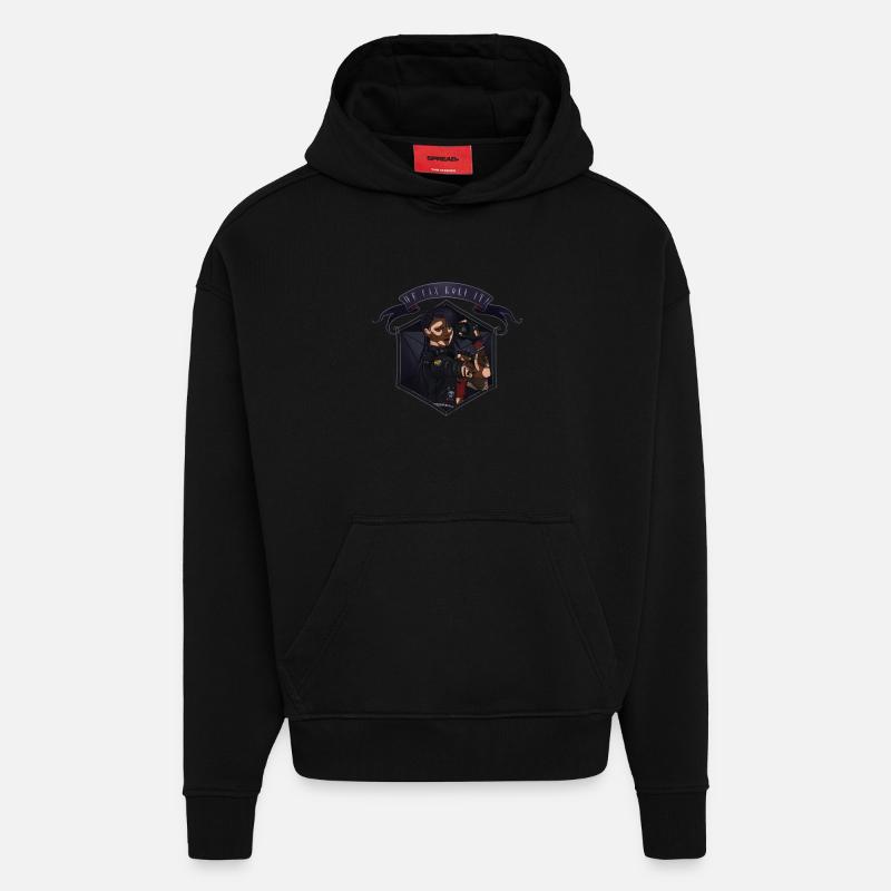 We can roll it! Vitiligo - Hoodie- made by SPREAD - SOLID BLACK