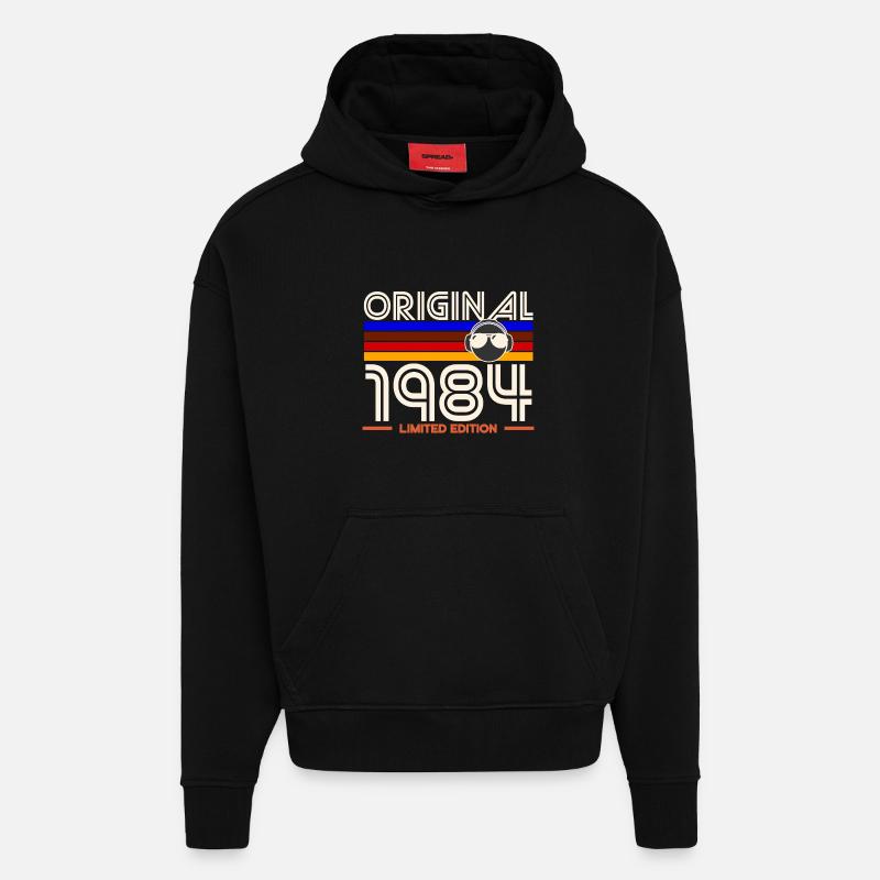 Original 1984 Edition - Hoodie- made by SPREAD  - SOLID BLACK