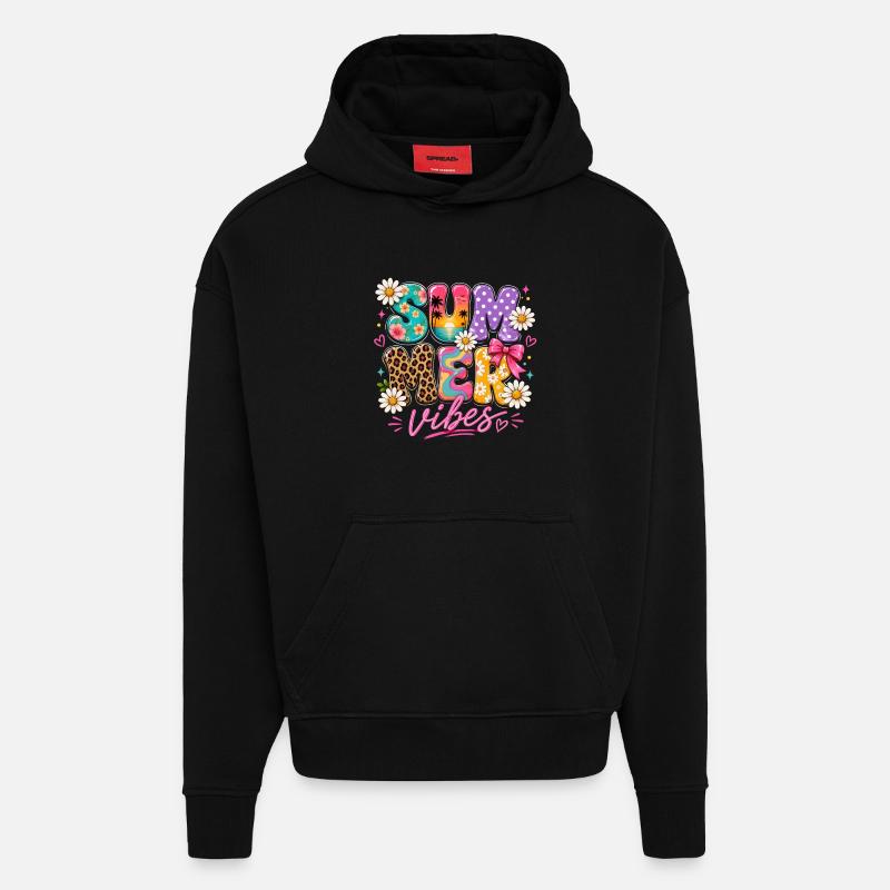 Summer Vibes – Buntes Sommer-Design - Hoodie- made by SPREAD  - SOLID BLACK