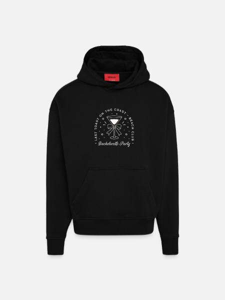 Bachelorette party beach club - Hoodie- made by SPREAD - SOLID BLACK