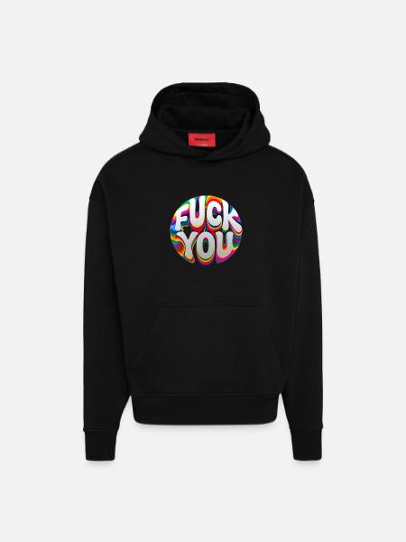 Kunterbunte Provokation - Hoodie- made by SPREAD - SOLID BLACK