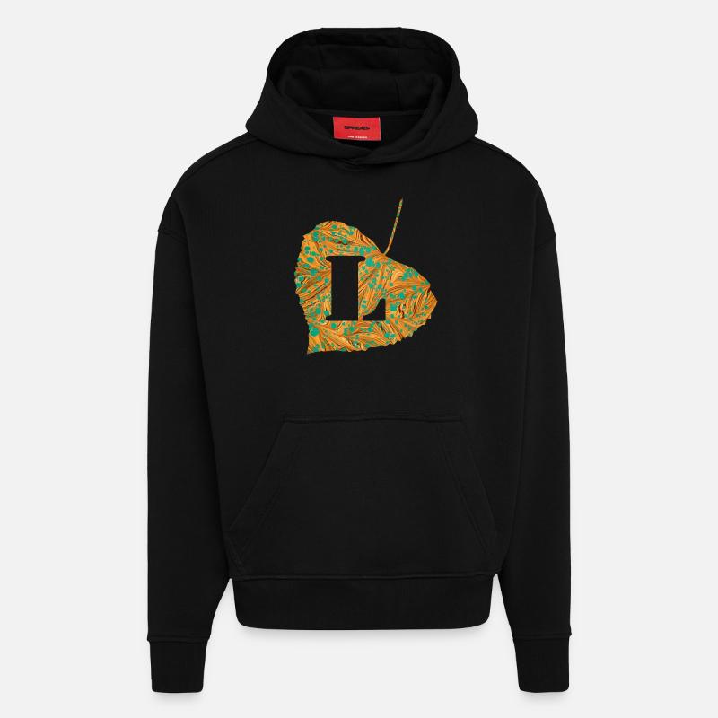 blatt e 95 l - Hoodie- made by SPREAD  - SOLID BLACK