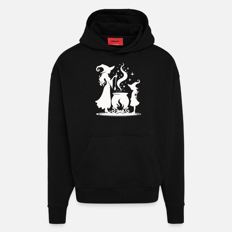 Witch Cauldron - Hoodie- made by SPREAD  - SOLID BLACK