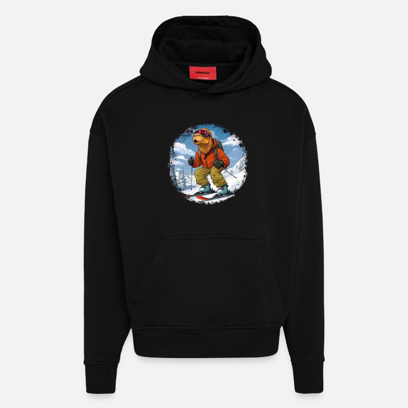 Kamel Skifahrer - Hoodie- made by SPREAD  - SOLID BLACK