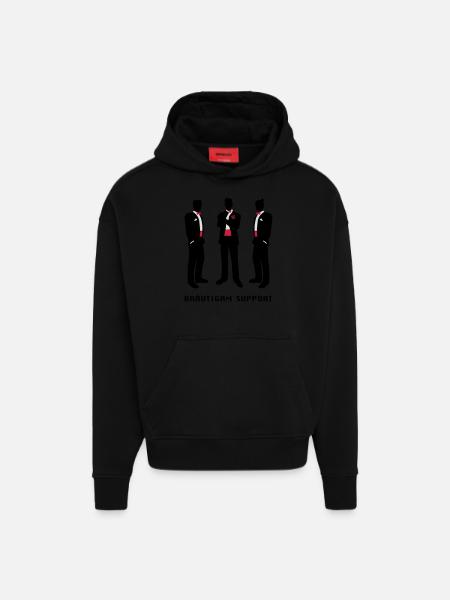 Bräutigam-support - Hoodie- made by SPREAD - SOLID BLACK