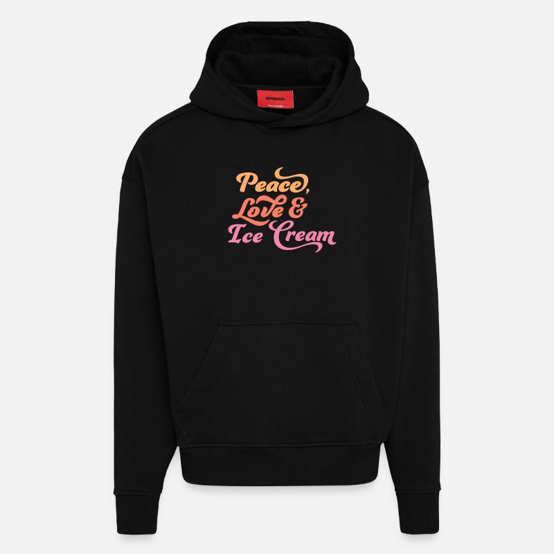 Eis - Hoodie- made by SPREAD  - SOLID BLACK