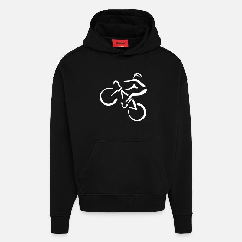 VTT - Sweat à capuche bio épais oversize fabriqué en UE - SOLID BLACK