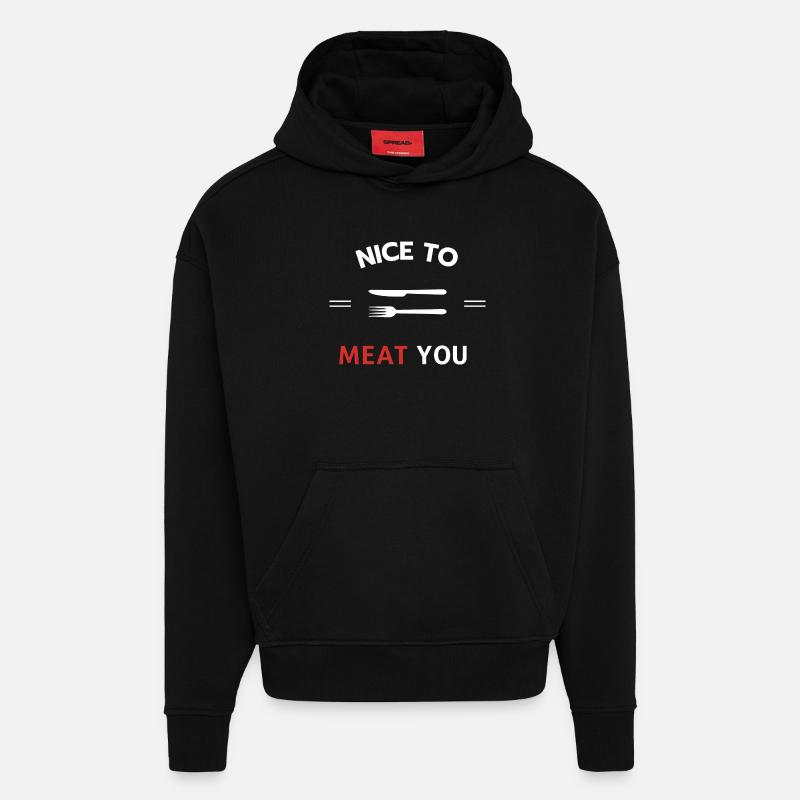 Schön, dich zu fleischen - Hoodie- made by SPREAD  - SOLID BLACK