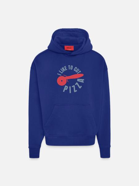 Funny Pizza Lover - Hoodie- made by SPREAD - SOLID BLACK