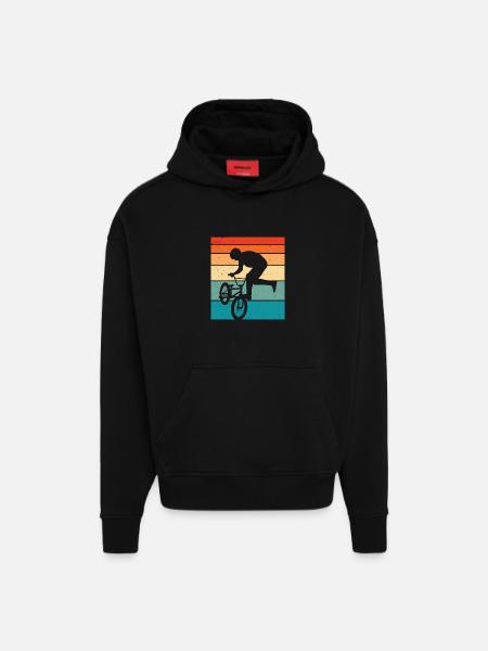 Bmx Retro Bmx Fahrrad - Hoodie- made by SPREAD - SOLID BLACK