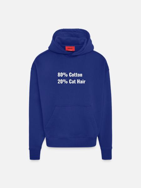 Cat Hair on Clothes of Cotton - Katzenhaare - Hoodie- made by SPREAD  - SOLID BLACK