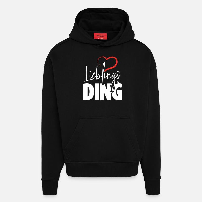 Lieblingsding mit Herz - Hoodie- made by SPREAD  - SOLID BLACK