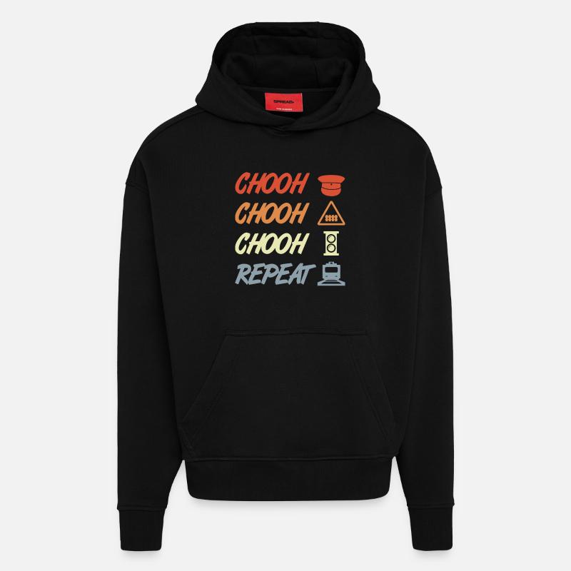 Eisenbahner Witz - Hoodie- made by SPREAD  - SOLID BLACK
