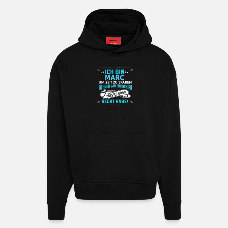 MARC - Hoodie- made by SPREAD  - SOLID BLACK